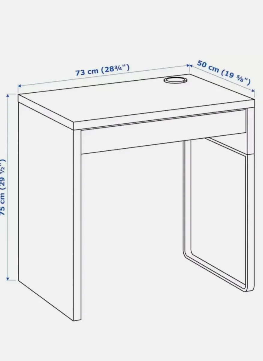 IKEA small white desk - Image 3