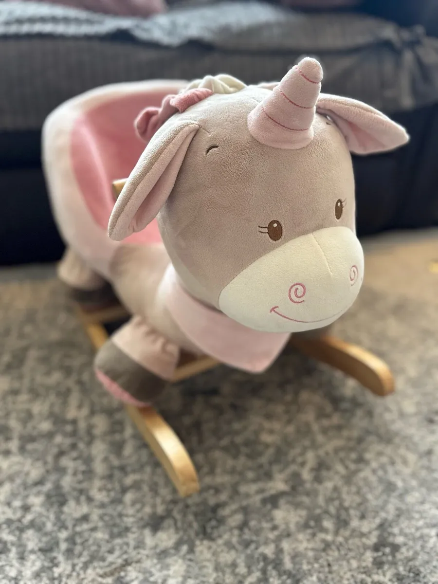 Wooden Baby Rocking Animal Unicorn - Image 1