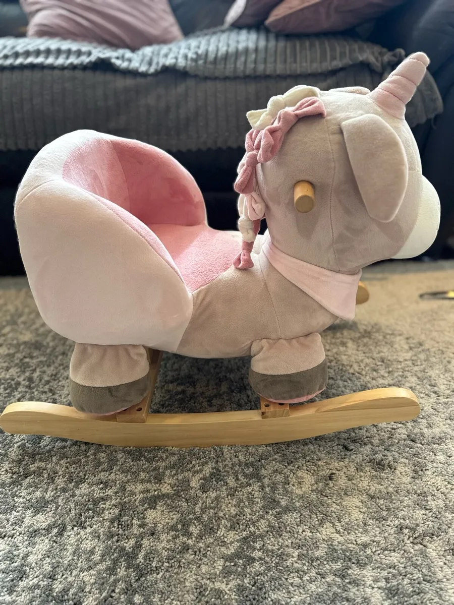 Wooden Baby Rocking Animal Unicorn - Image 3