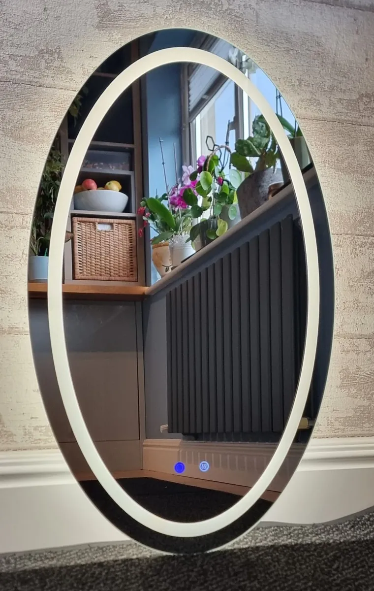 LED Bathroom Mirror 50x80cm Antifog Demister - Image 3