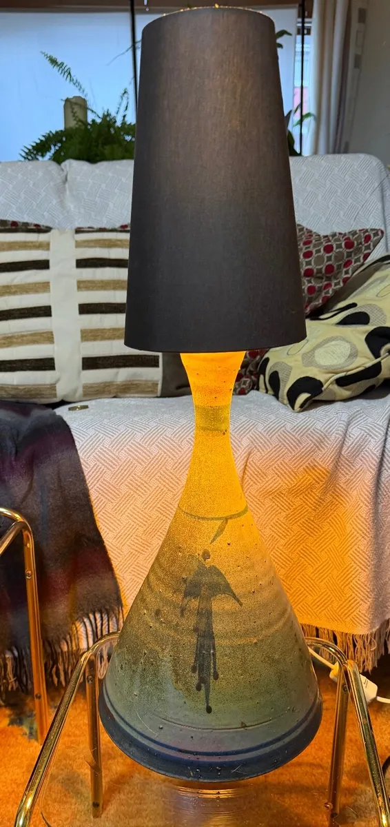 Handmade Pottery Tablr Lamp - Image 1