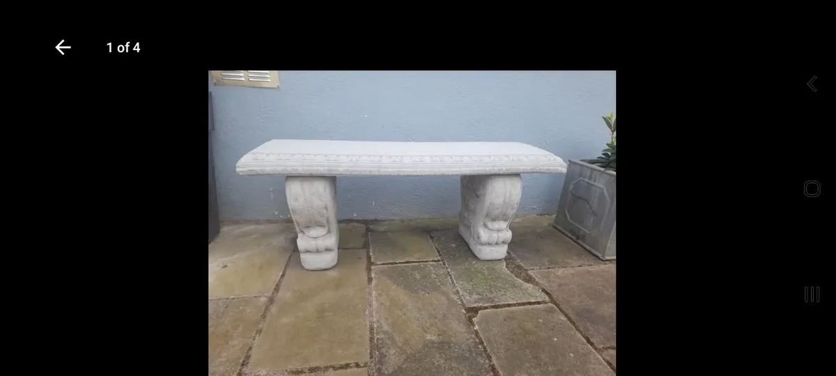 Garden Stone Bench - Brand New - Only 85 - Image 3