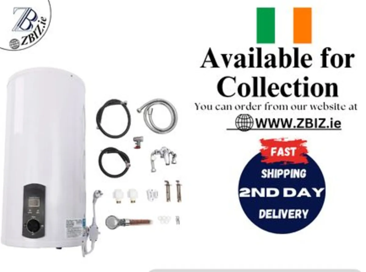 100L Electric Hot Water Boiler Wall Mounted - Image 1