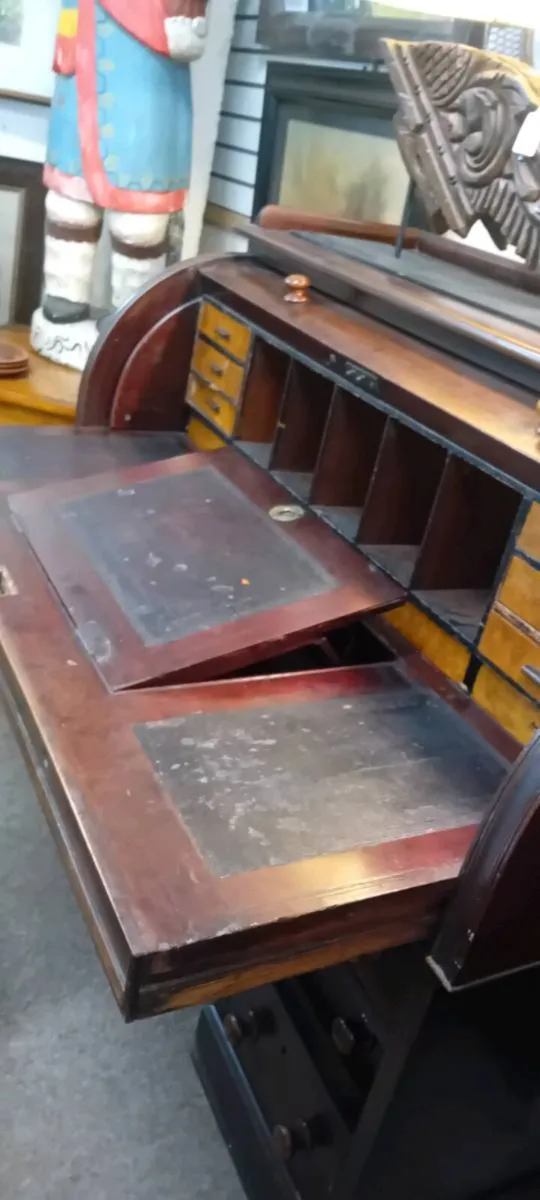 Victorian Roll Top Office Desk - Image 4