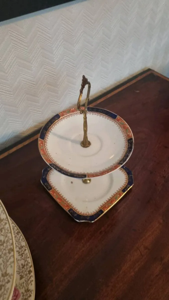 Vintage Two Tier Cake Stands - Image 4