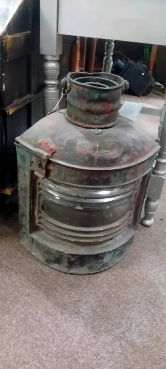 Antique Brass Ships Light - Image 1