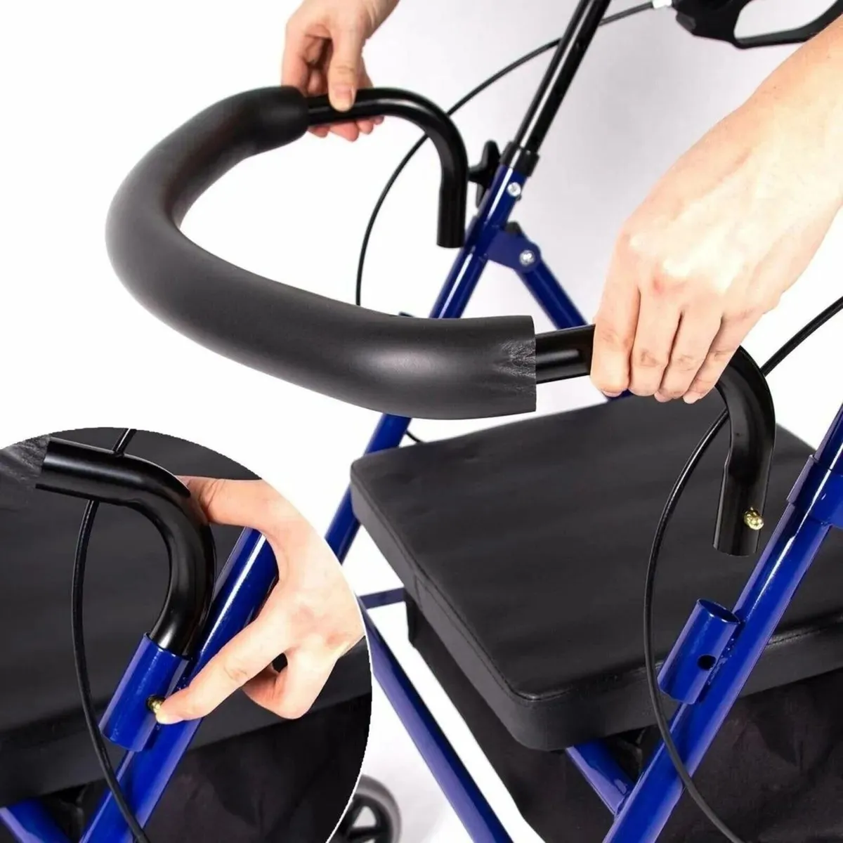 Easy-Fold Rollator with Basket for Convenience - Image 4
