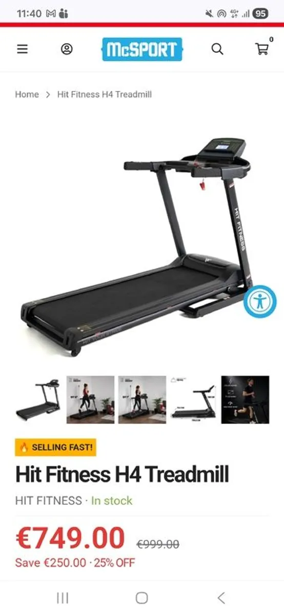 Hit Fitness H4 Treadmill Excellent Condition - Image 4