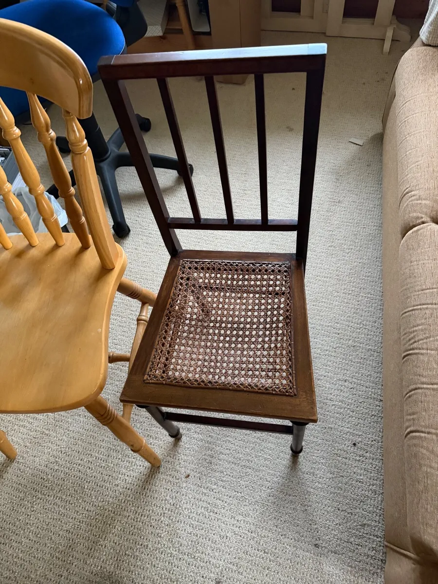 Edwardian hardwood chair - Image 2