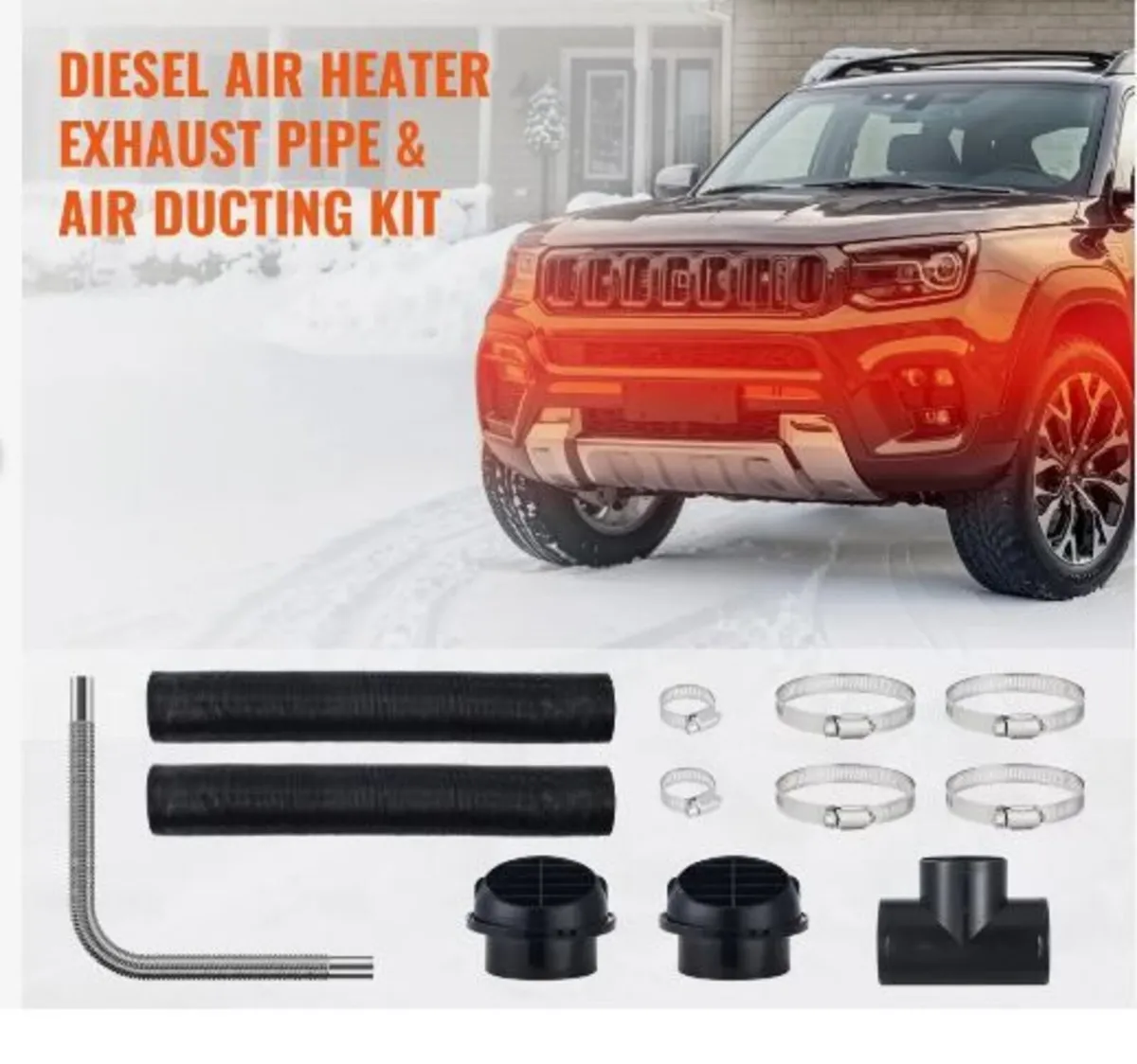 Diesel Heater Pipe Ducting Set, 76 mm - Image 1