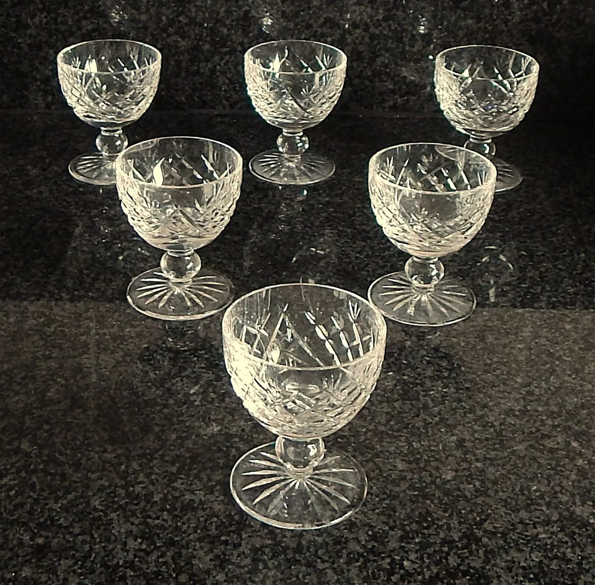 6 Waterford Crystal ‘Donegal' Design Glasses - Image 1