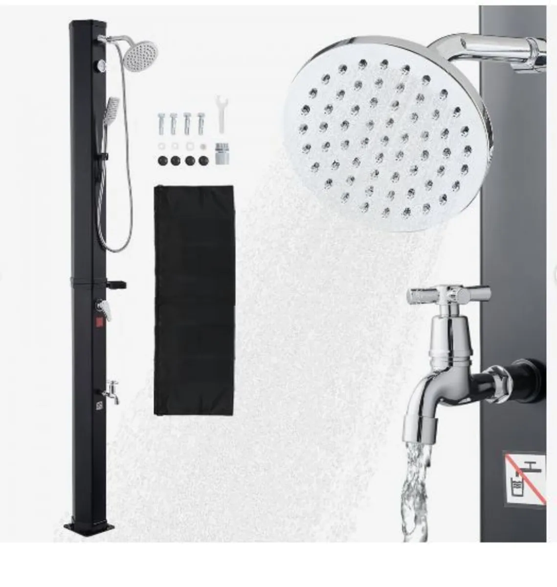40L Solar Heated Shower, 205cm - Image 3