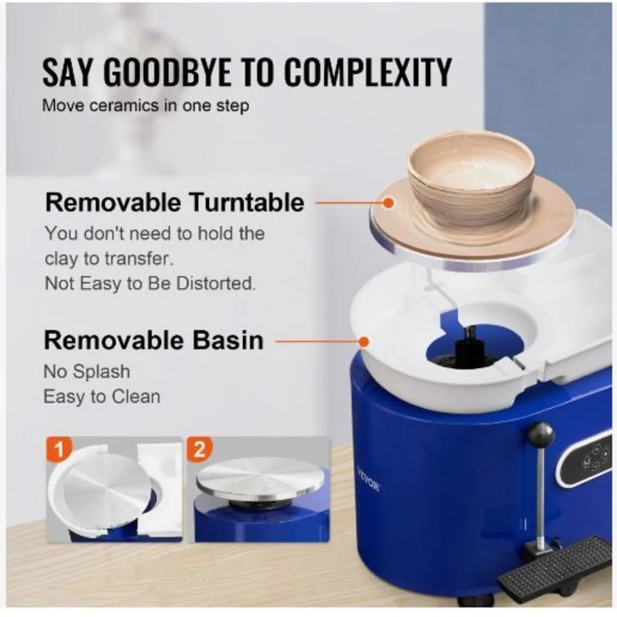 Pottery Wheel 27.9 cm Ceramic Wheel Foot - Image 4