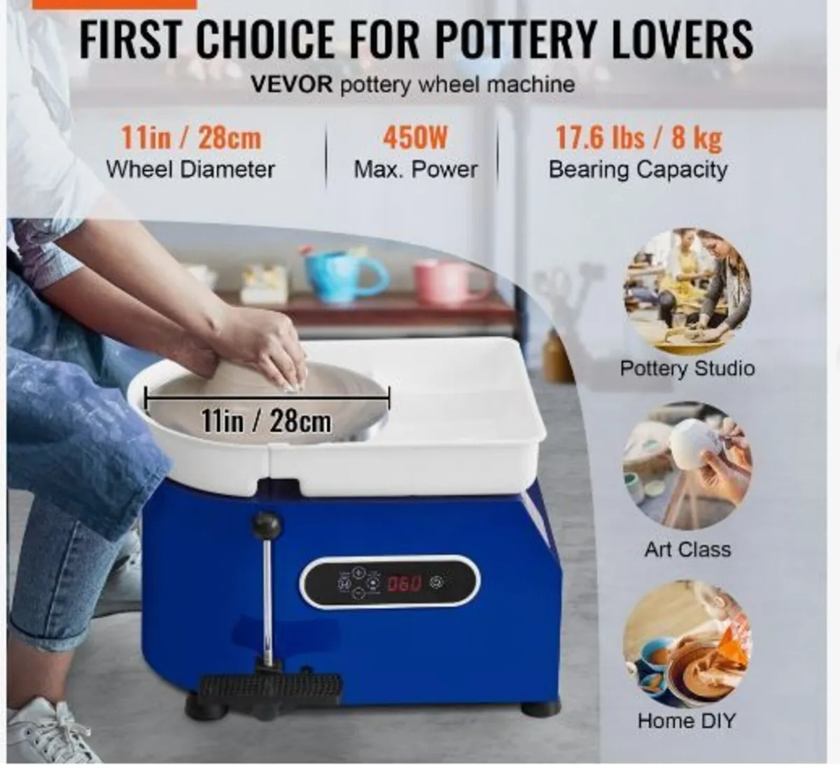 Pottery Wheel 27.9 cm Ceramic Wheel Foot - Image 2