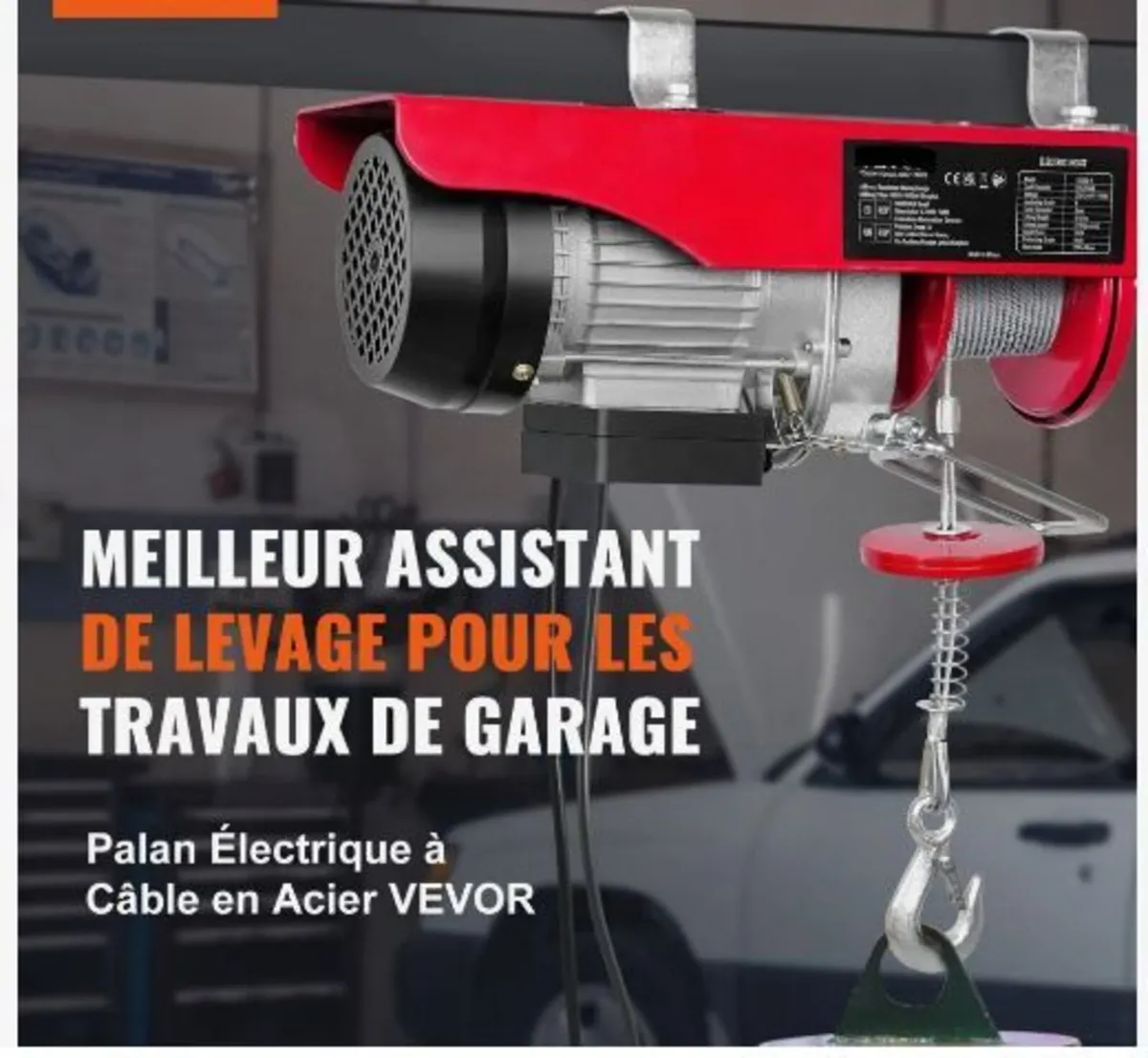 Electric Hoist, 249.5 kg Lifting Capacity, 510W - Image 2