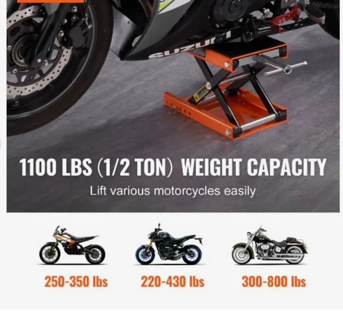 Motorcycle Scissor Jack Lift 499.5 kg - Image 2