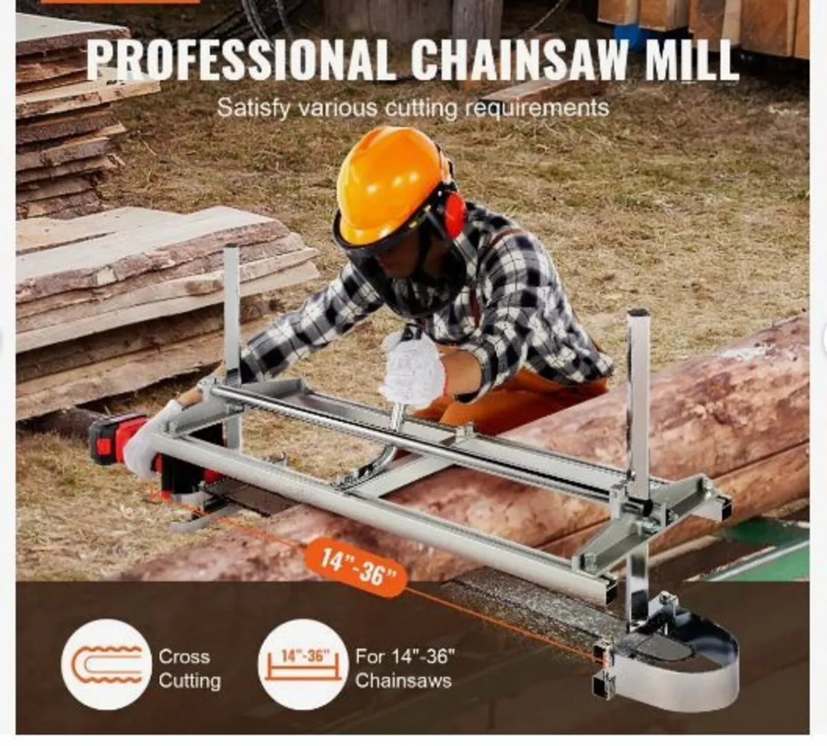 Portable Sawmill 35.6cm-91.4cm Guide Bar - Image 2