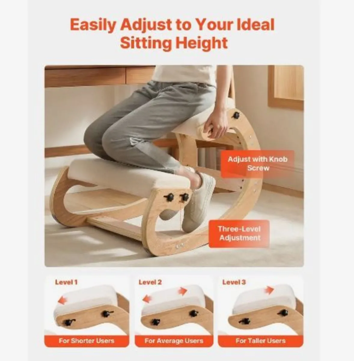 Ergonomic Kneeling Chair - Image 3
