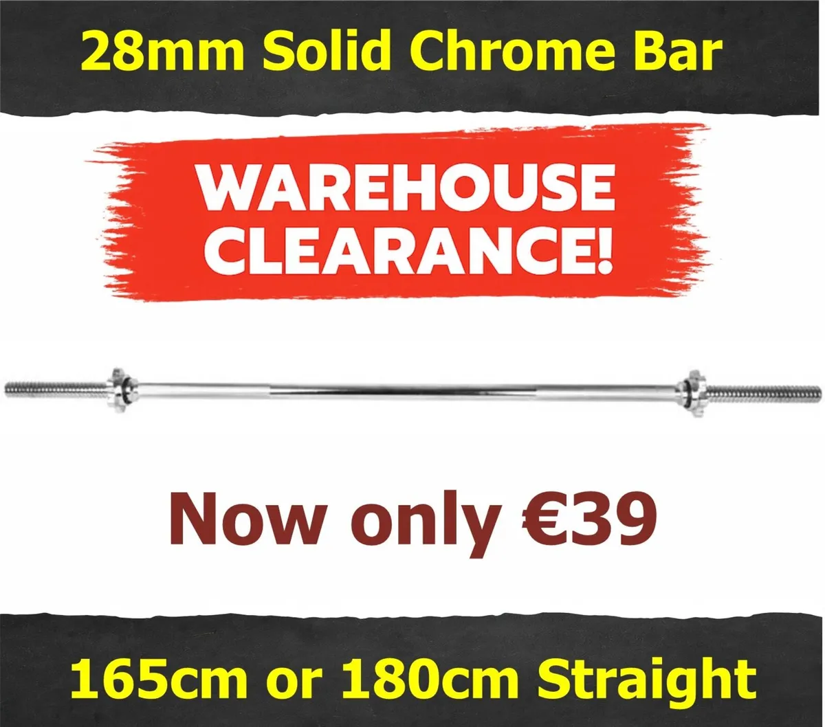 Gym Barbells 28mm - Warehouse Clearance - Image 2