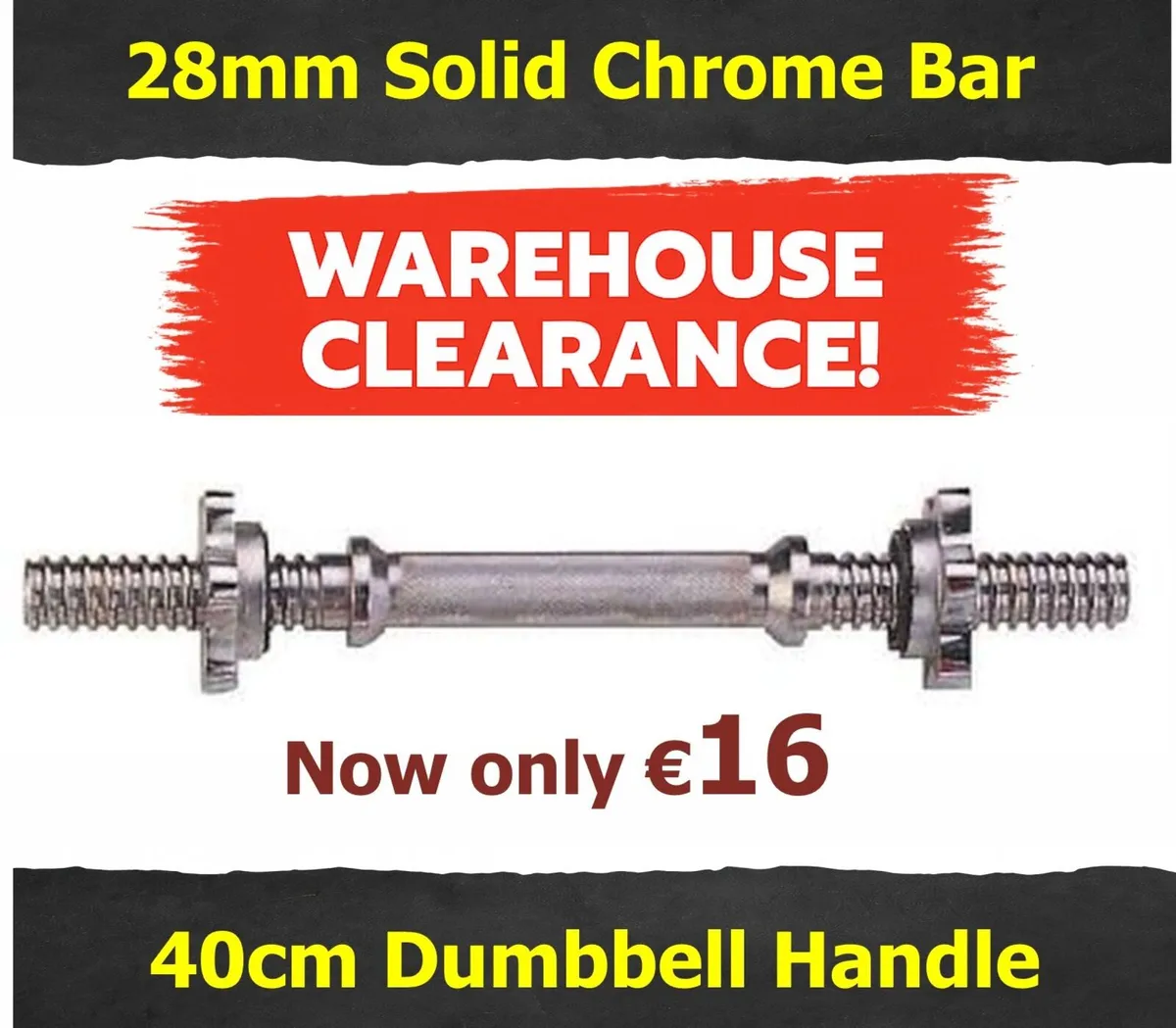 Gym Barbells 28mm - Warehouse Clearance - Image 1