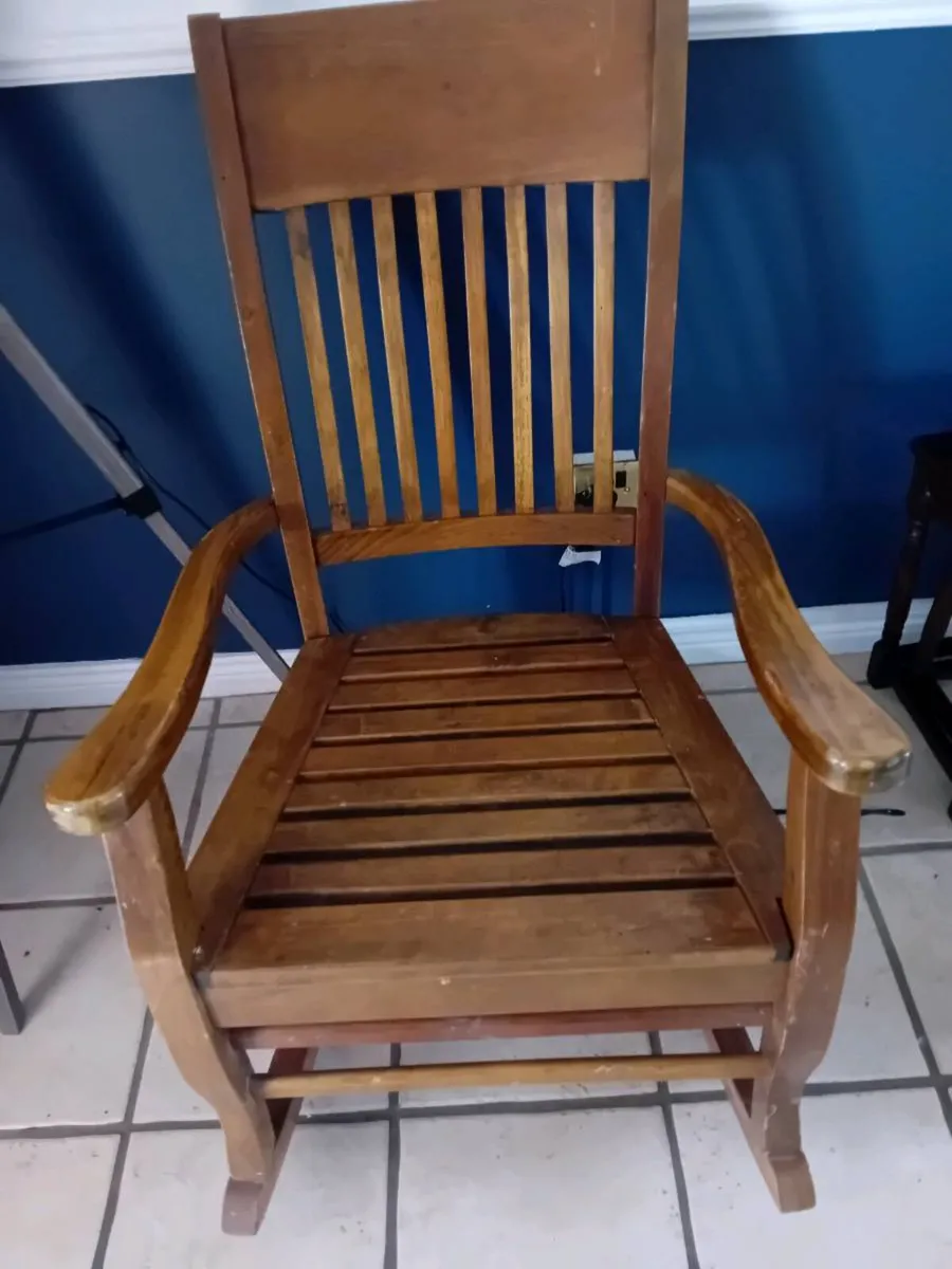 Rocking chair sold  wood price drop 40 - Image 1