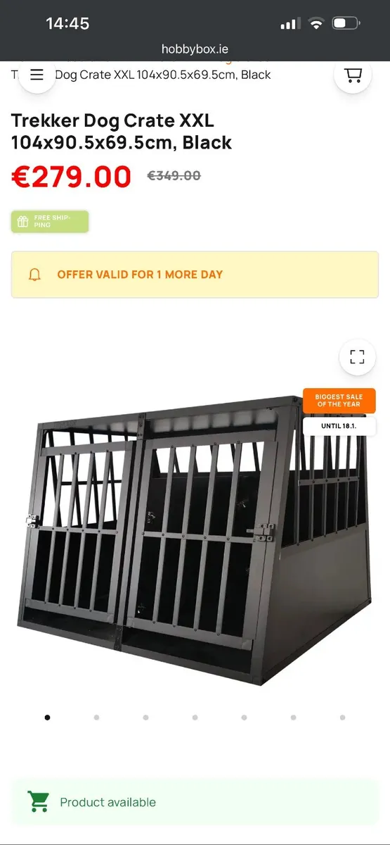 NEW Trekker XL Dog transport box cage - Image 1
