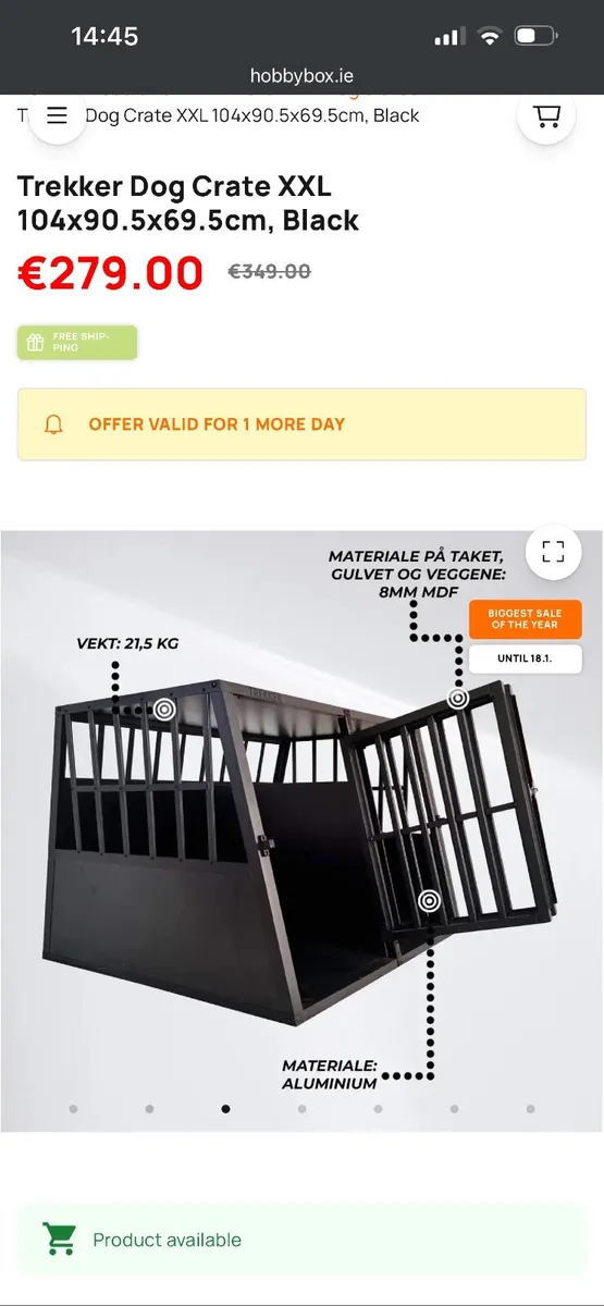 NEW Trekker XL Dog transport box cage - Image 3