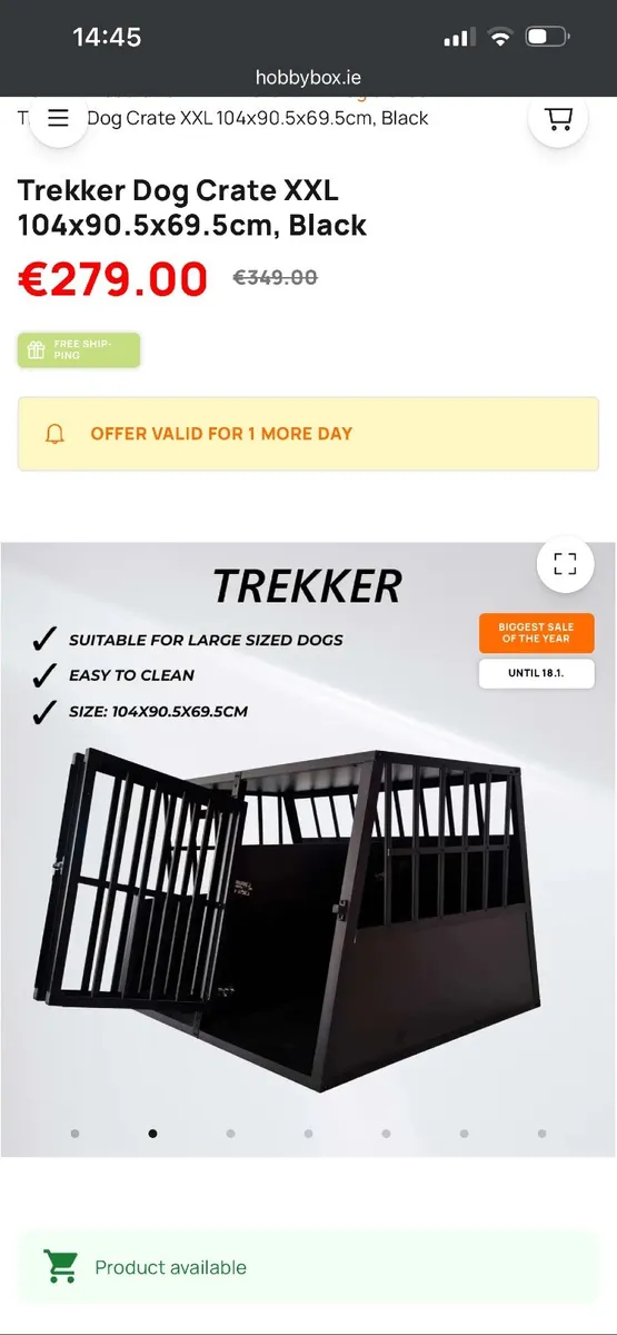 NEW Trekker XL Dog transport box cage - Image 2