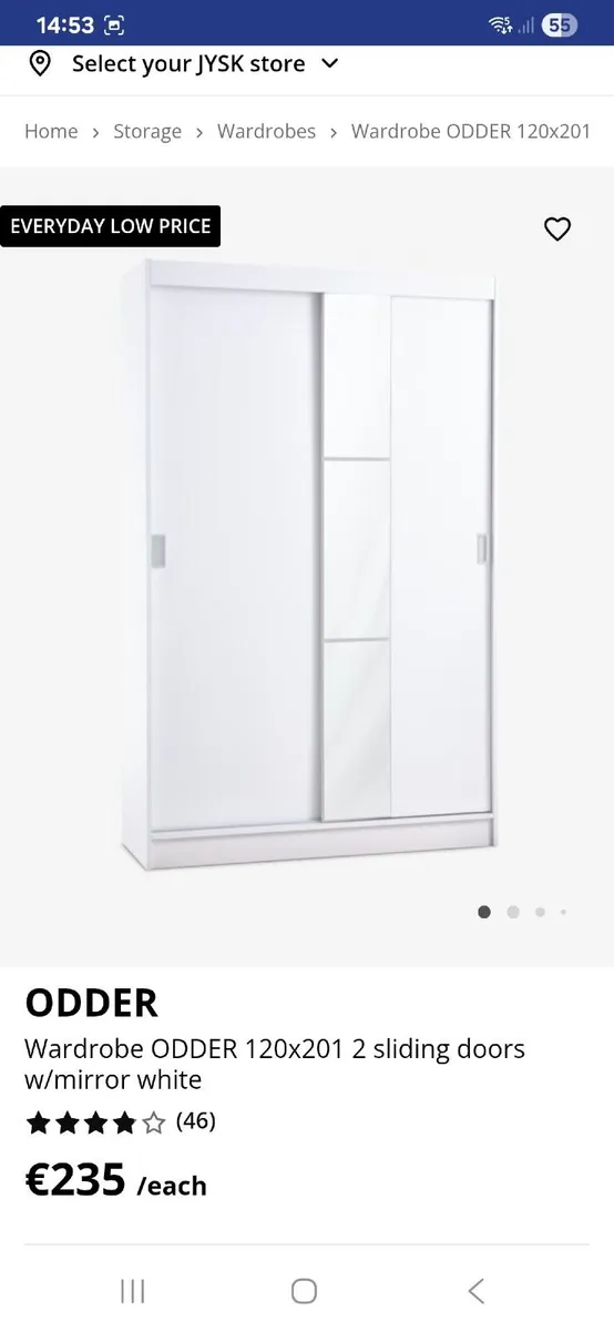 Jsky sliderobe wardrobe 3 weeks old - Image 1