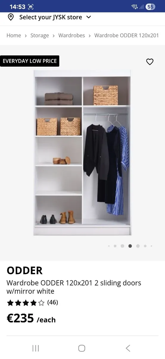 Jsky sliderobe wardrobe 3 weeks old - Image 2