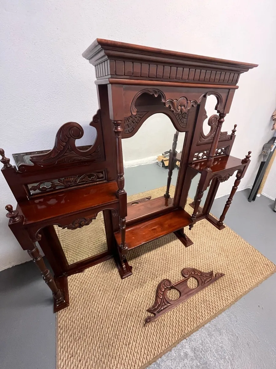 Antique Mahogany Mirror Back/Dresser Top - Image 1