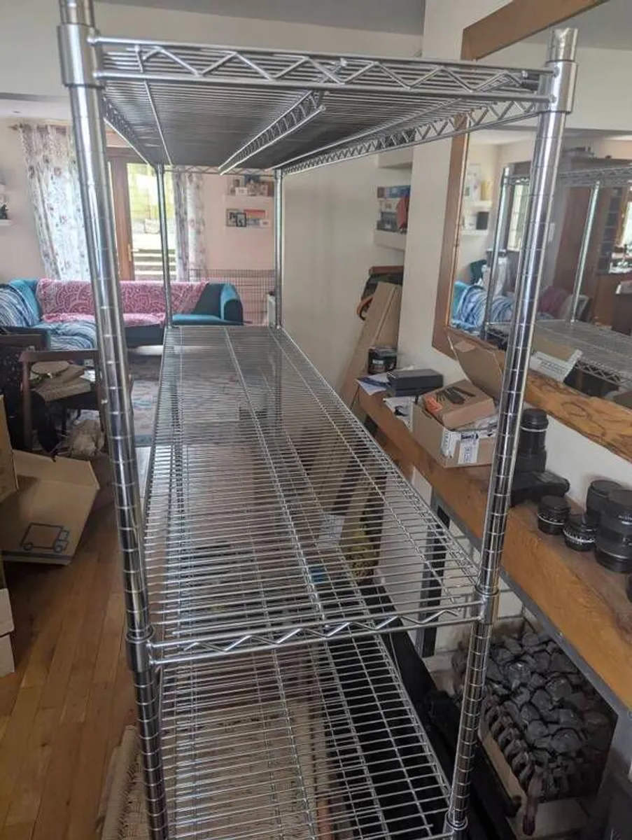 6ft x 6ft Chrome Wire Shelving - Image 3