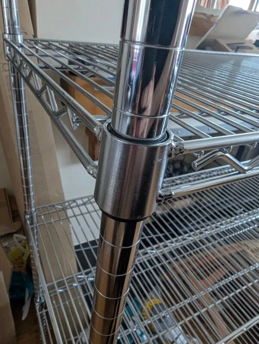 6ft x 6ft Chrome Wire Shelving - Image 1