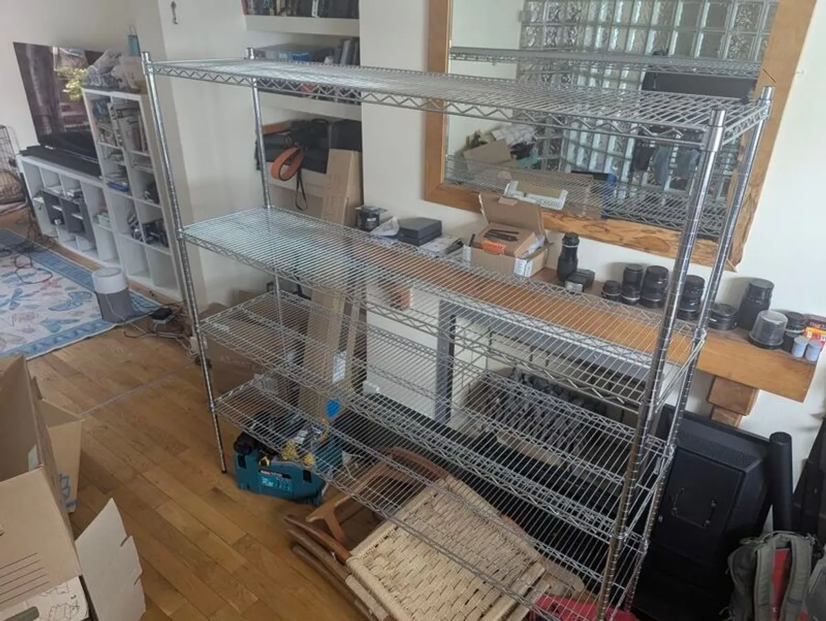 6ft x 6ft Chrome Wire Shelving - Image 2