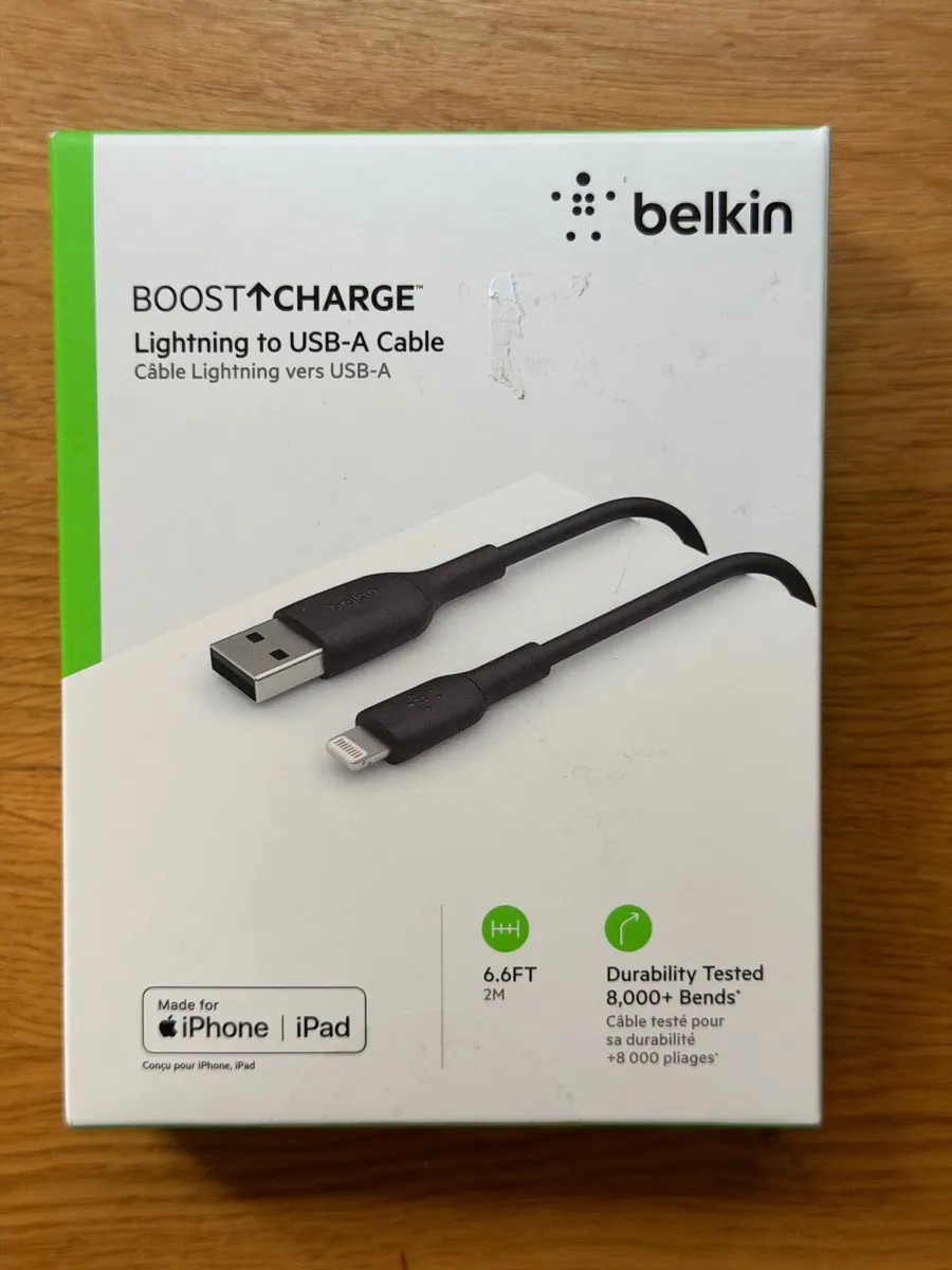 Belkin Lightning-to-USB cable, new - Image 1