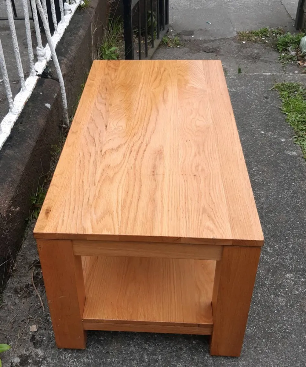 Oak coffee table - Image 4