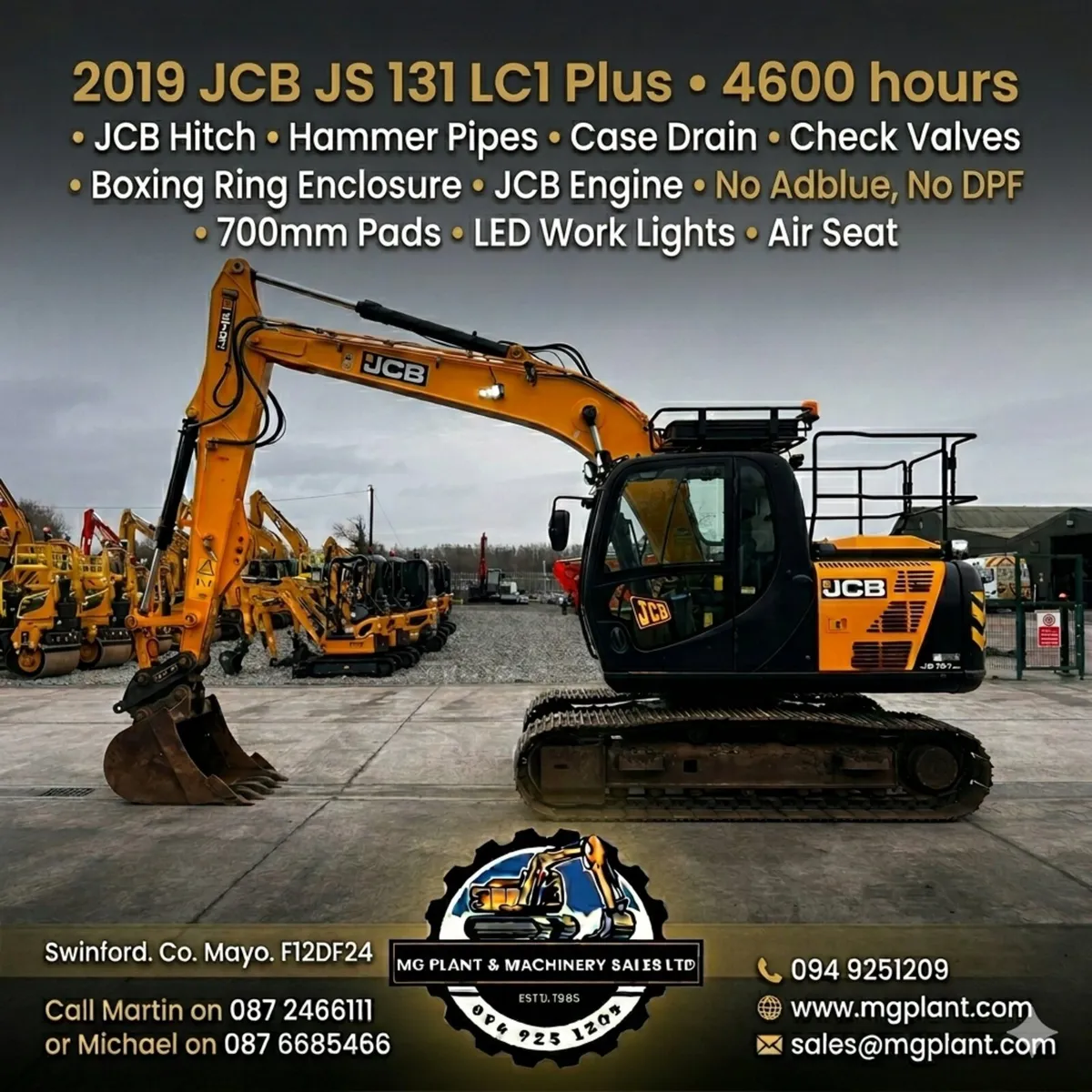 2019 JCB JS131 LC1 PLUS - Image 1