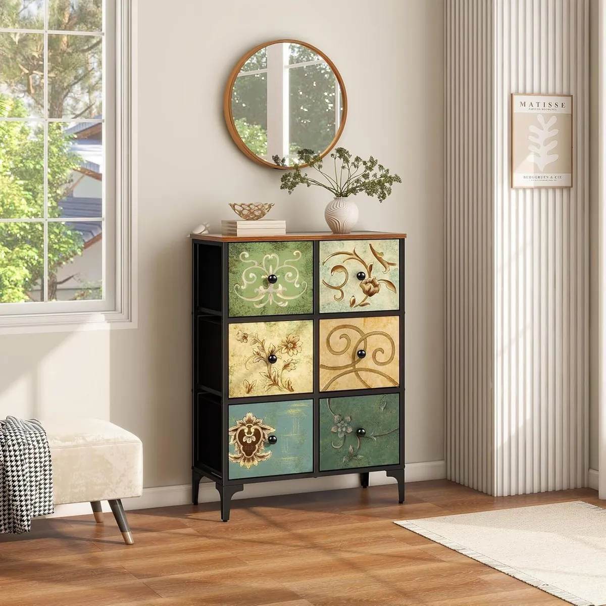 Chest of Drawers 6 Drawer Fabric Bedroom Dresser - Image 2