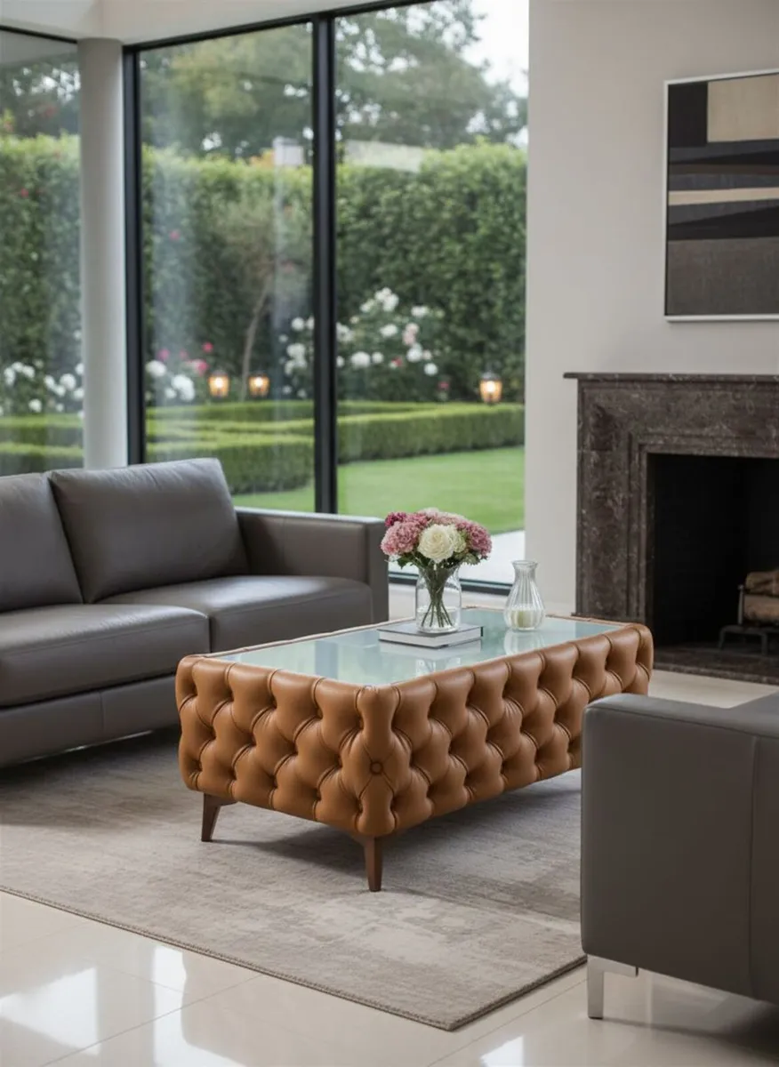 Chester Lux Premium Coffee Table – 123 cm - Image 2