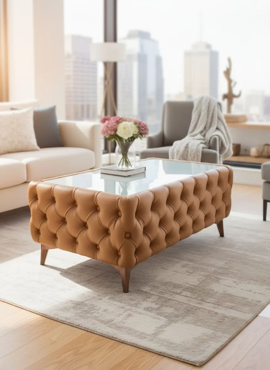 Chester Lux Premium Coffee Table – 123 cm - Image 1