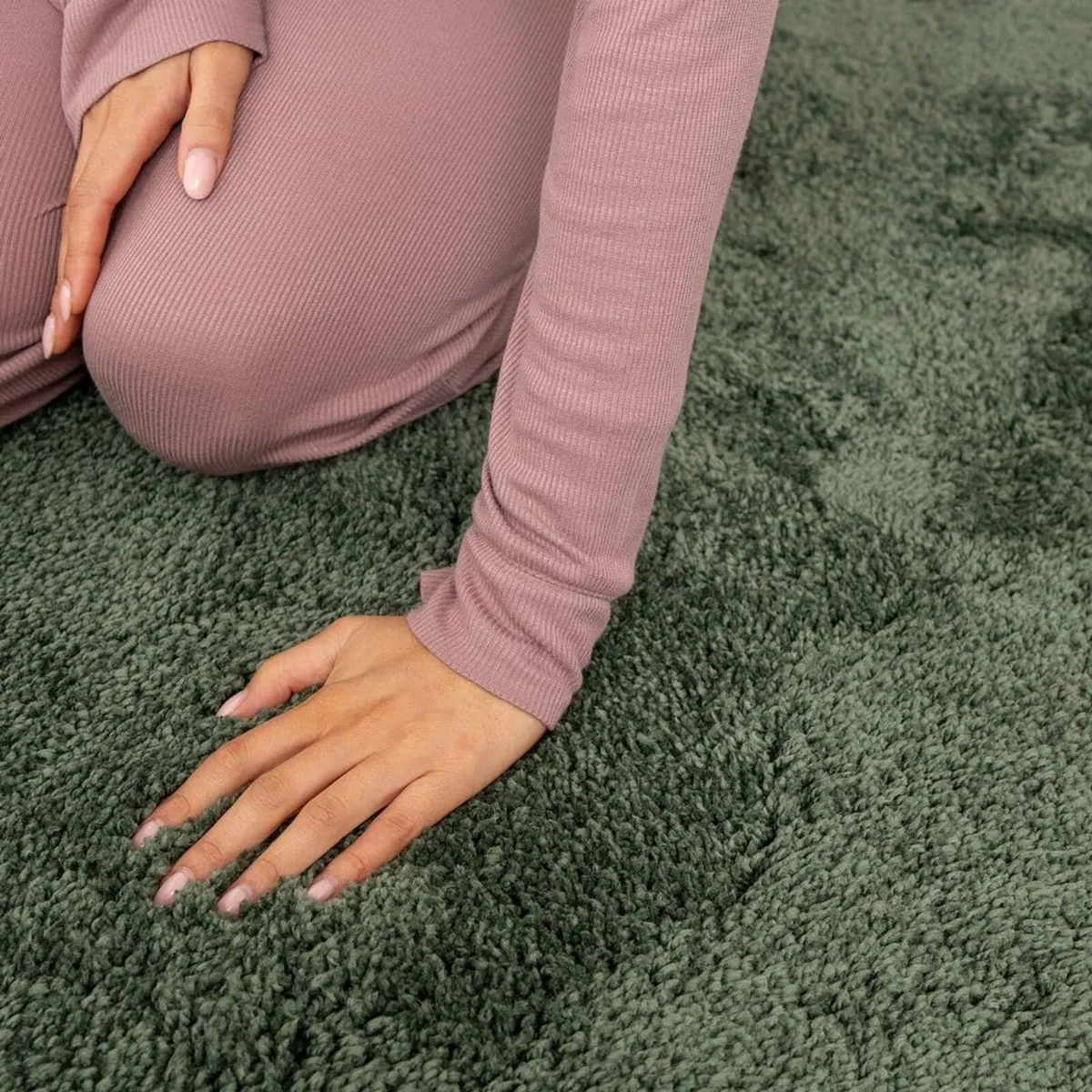 Dark Green Machine Washable Warm Insulating Soft - Image 2