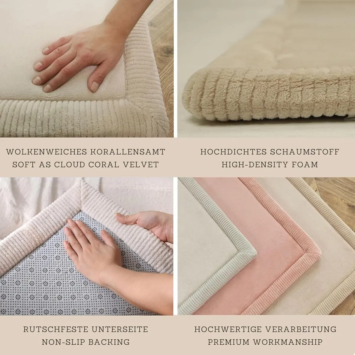 Cloud-soft baby play mat 200x150x2.5cm Floral - Image 3