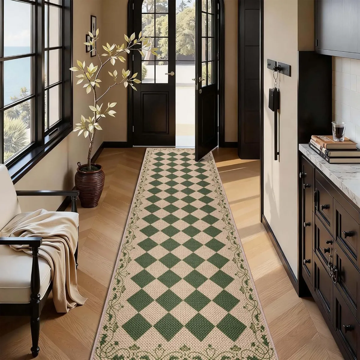 Runner Rugs for Hallway 80x300cm Non-Slip Kitchen - Image 1