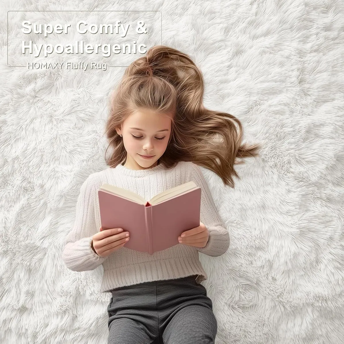 Fluffy Shaggy Rugs Living Room Large Anti Slip - Image 2