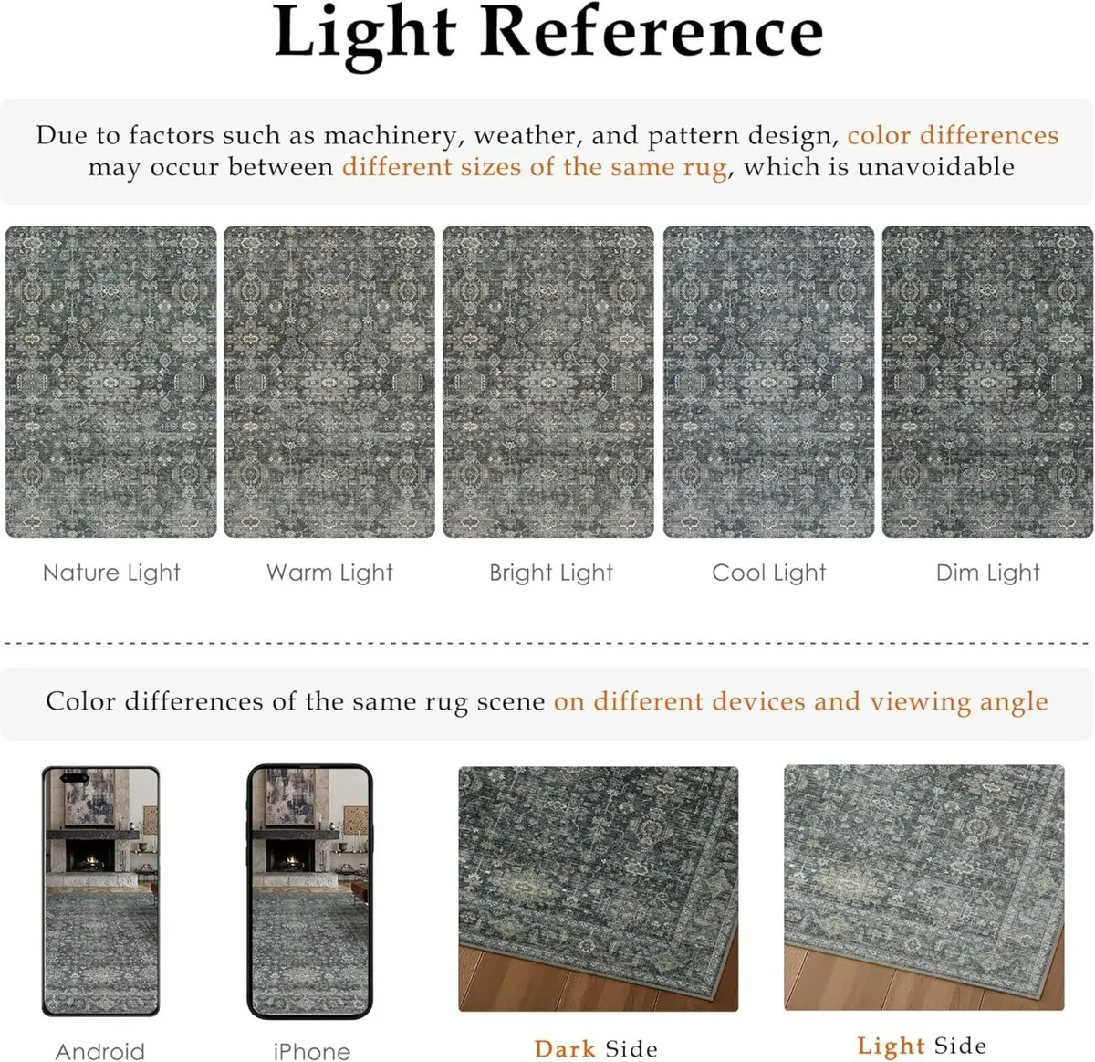 Vintage Living Room Rug 200 x 300 cm Black - Image 2