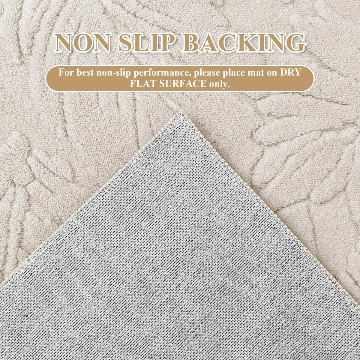 Rugs Living Room 140x200 cm Modern Beige Washable - Image 4