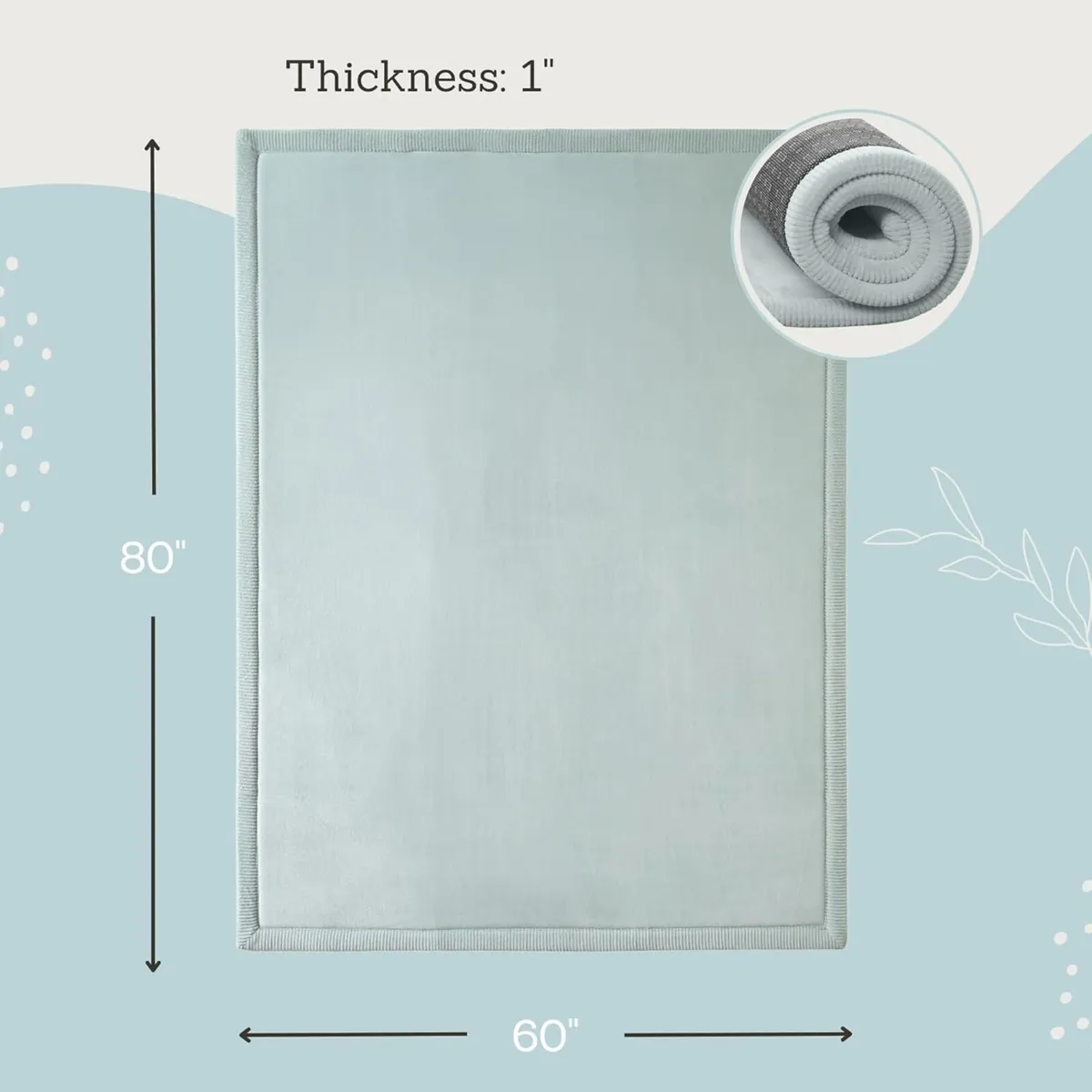 Premium Large Coral Velvet Baby Play Mat 200x150x2 - Image 3