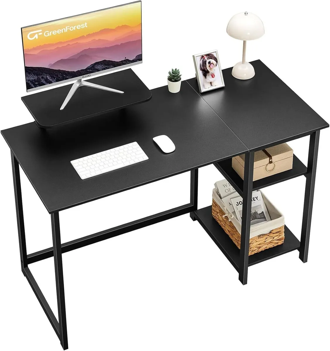 Computer Desk with Monitor Stand 100cm Office - Image 1