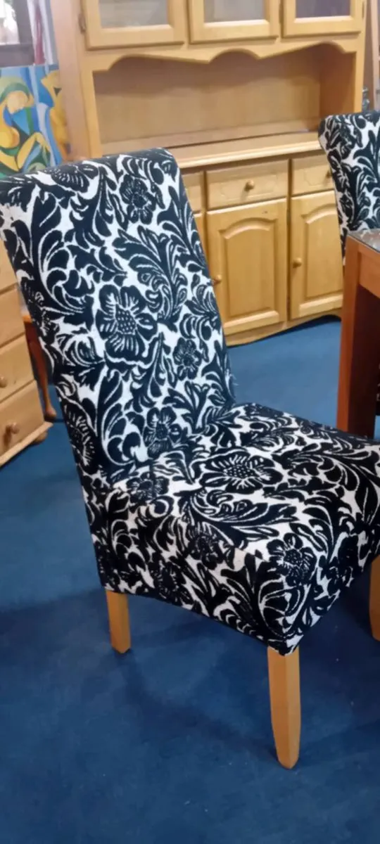 Set Of 6 Fabric Dining Chairs