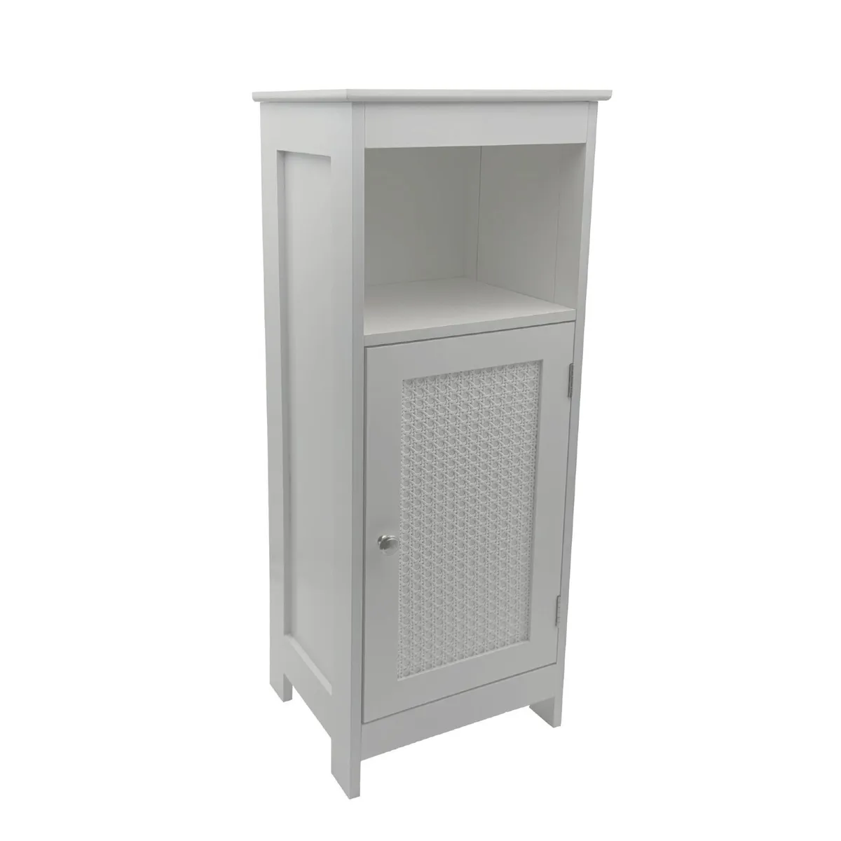 Slim White Storage Cabinet Narrow Freestanding Bat - Image 3